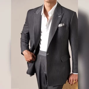 Non-Iron Brushed Autumn Winter Men's Single-Breasted Business Commuter Easy Care Suit Costume Mariage Homme Traje Novio 2024