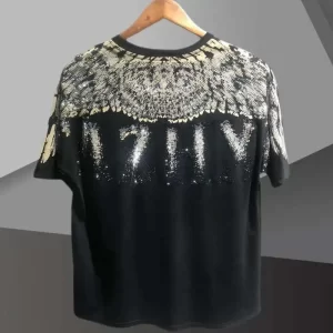 Fashion Brand Short Sleeve T-shirt For Men 2025 Summer Letter Hot Drilling Man Tshirt Top Social Club Outfits Tee Shirt Homme