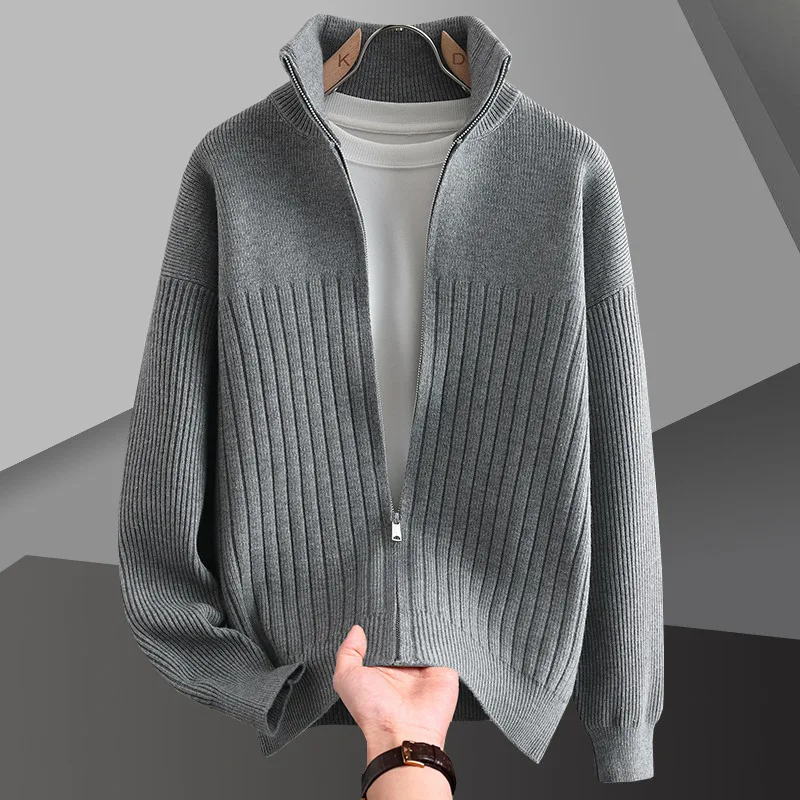 Solid Color Men's Sweaters Fashion Cardigan Sweater Men Cardigan Home Streetwear Mens Sweaters Sueter Hombre Los Hombres Abrigos - Image 4